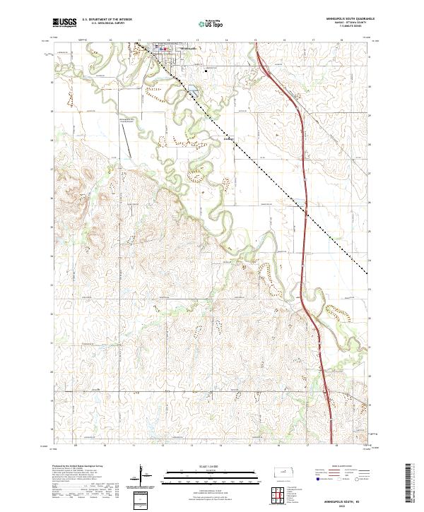 Minneapolis South, KS — USGS 7.5-minute topo (2022)