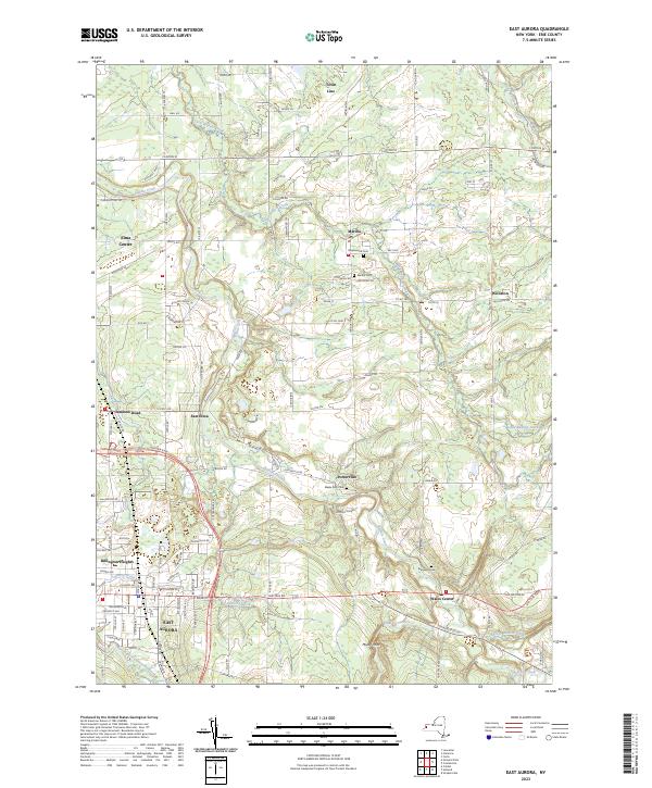 East Aurora, NY — USGS 7.5-minute topo (2023)