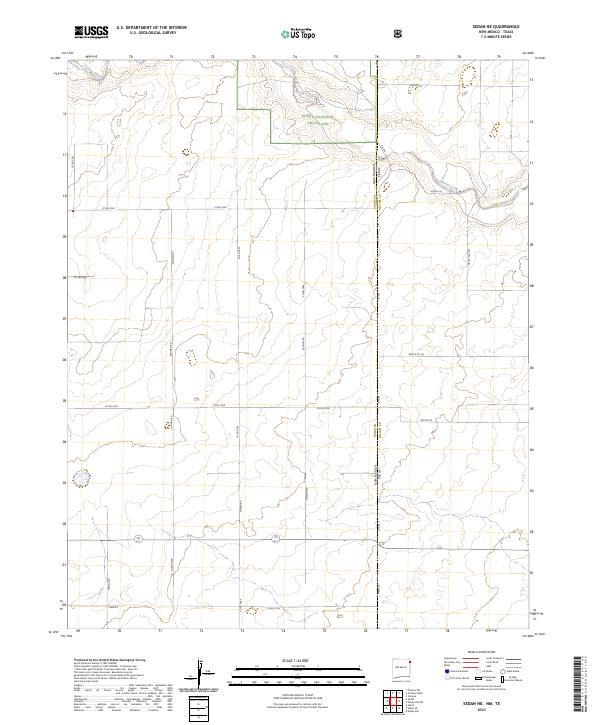 Sedan NE, NM-TX — USGS 7.5-minute topo (2023)