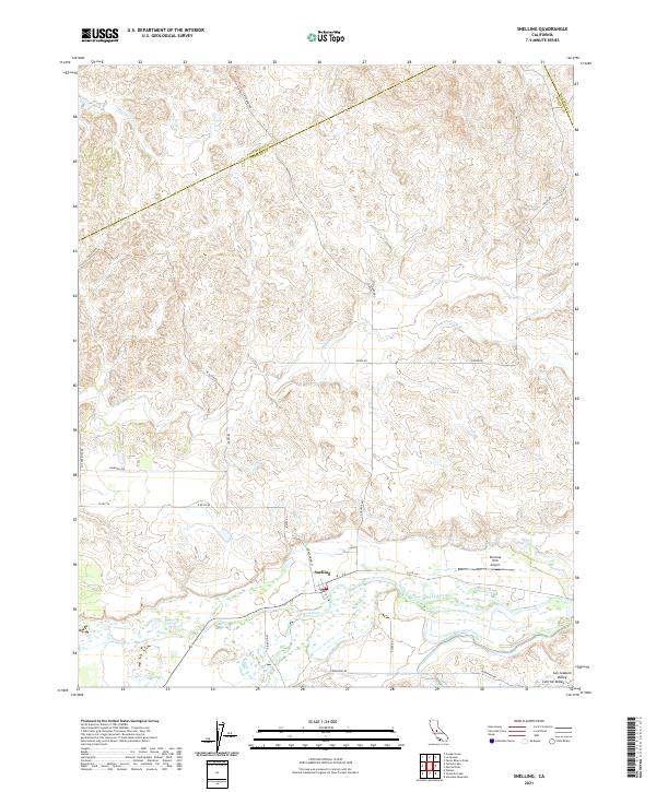 Snelling, CA — USGS 7.5-minute topo (2021)