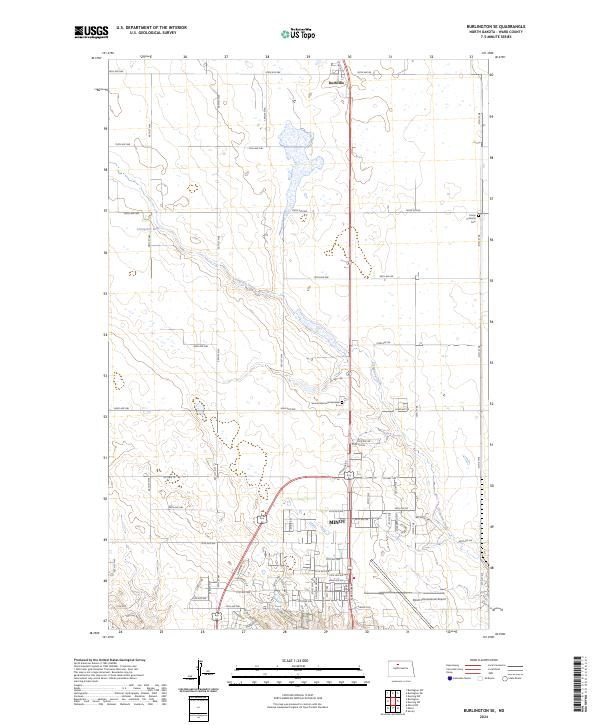 Burlington SE, ND — USGS 7.5-minute topo (2024)
