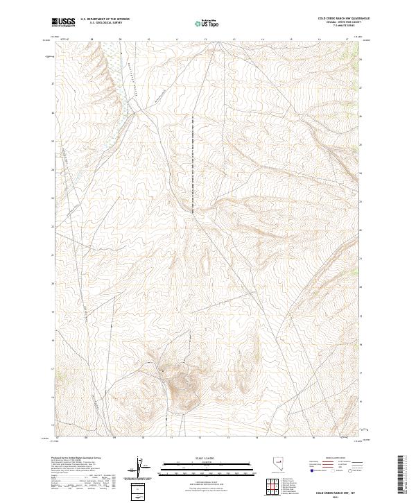 Cold Creek Ranch NW, NV — USGS 7.5-minute topo (2021)