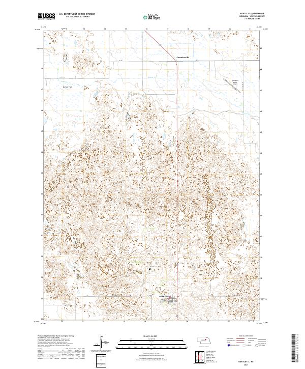 Bartlett, NE — USGS 7.5-minute topo (2021)