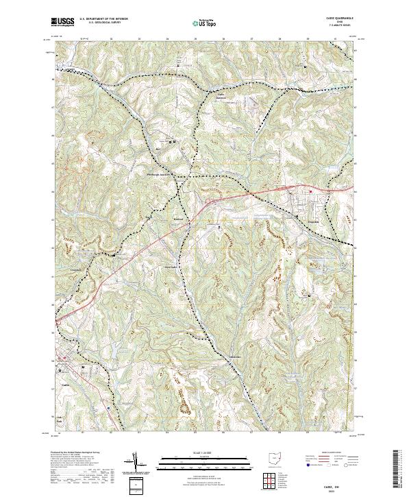 Cadiz, OH — USGS 7.5-minute topo (2023)