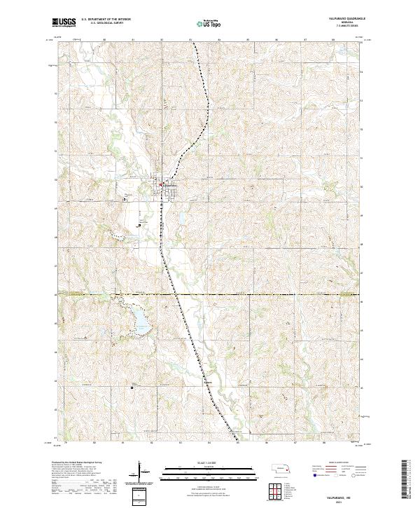 Valparaiso, NE — USGS 7.5-minute topo (2021)
