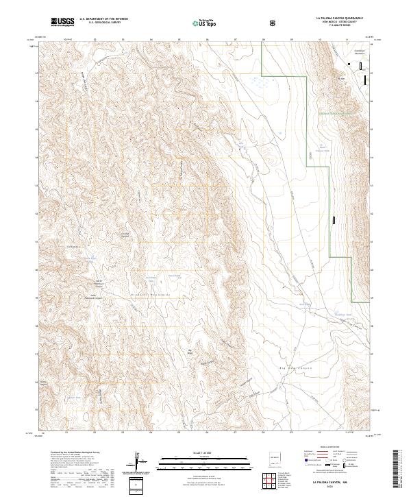 La Paloma Canyon, NM — USGS 7.5-minute topo (2023)