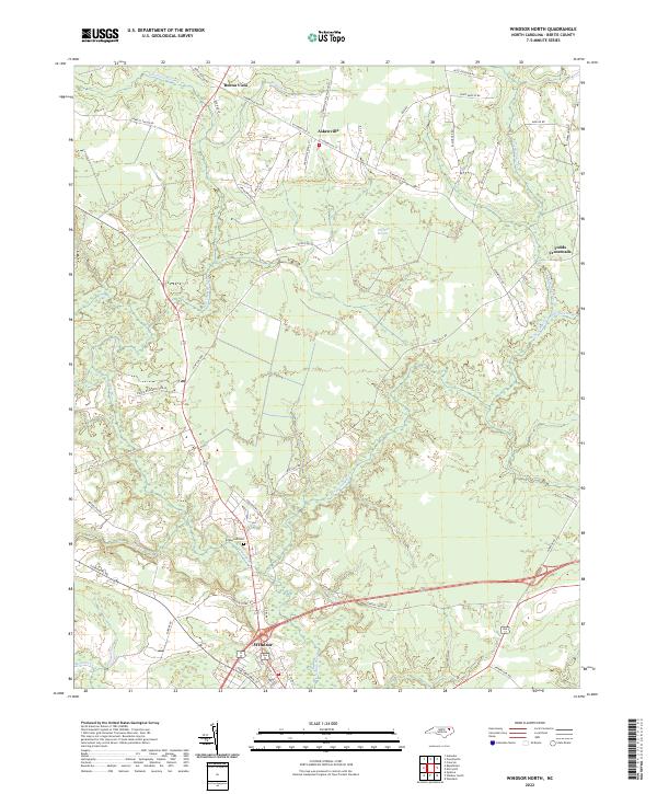 Windsor North, NC — USGS 7.5-minute topo (2022)