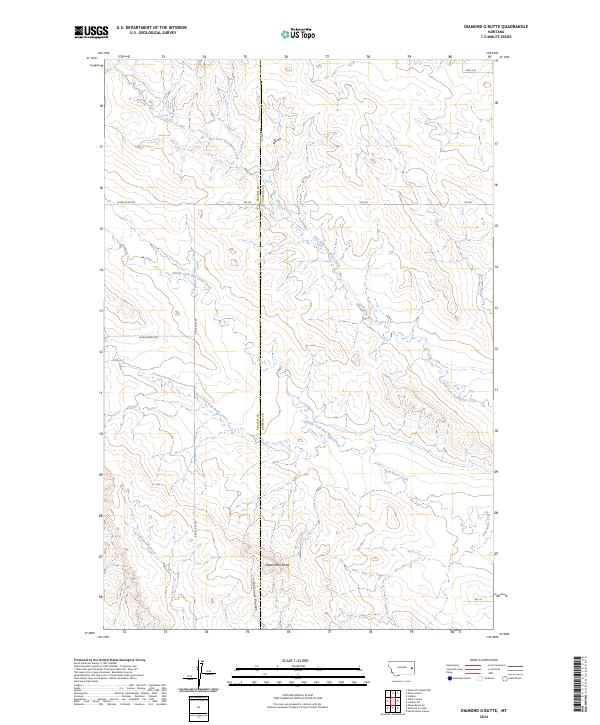 Diamond G Butte, MT — USGS 7.5-minute topo (2024)
