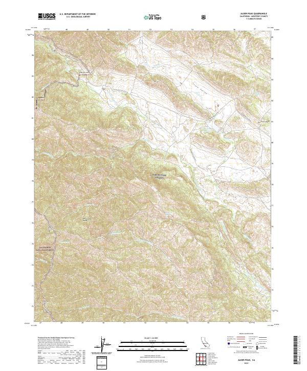 Alder Peak, CA — USGS 7.5-minute topo (2021)