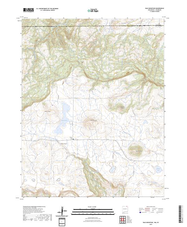 Dale Mountain, NM-CO — USGS 7.5-minute topo (2023)