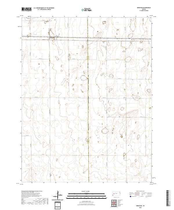 Grigston, KS — USGS 7.5-minute topo (2022)