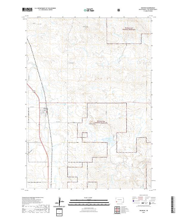 Oelrichs, SD — USGS 7.5-minute topo (2021)