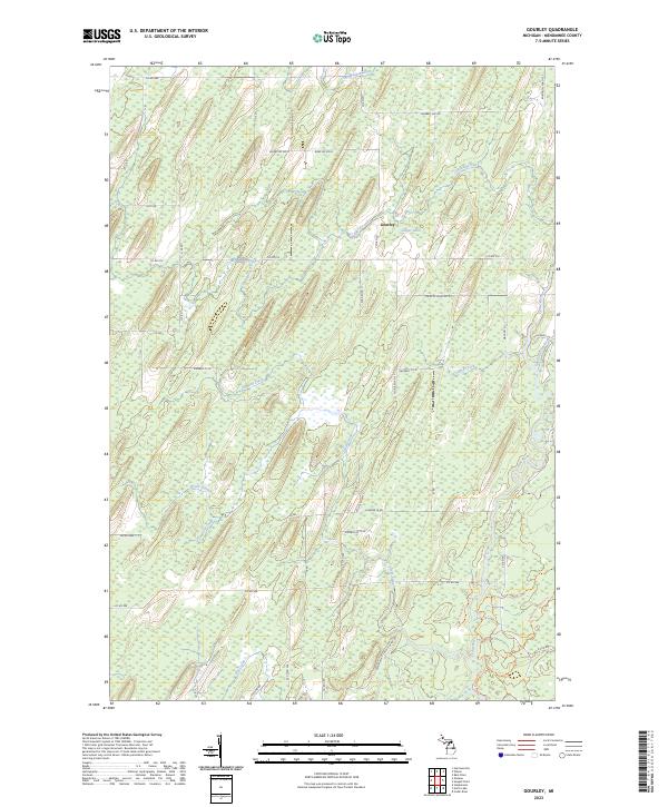 Gourley, MI — USGS 7.5-minute topo (2023)