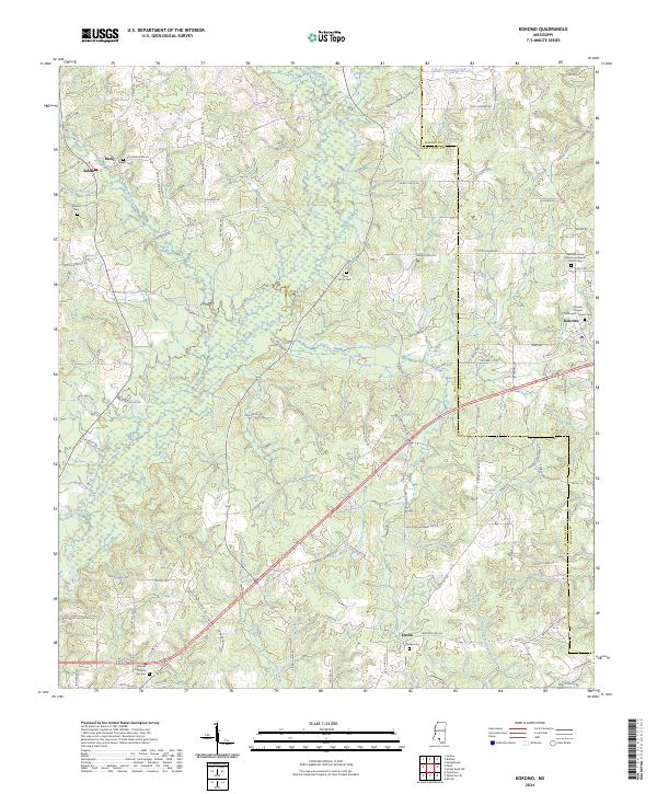 Kokomo, MS — USGS 7.5-minute topo (2024)