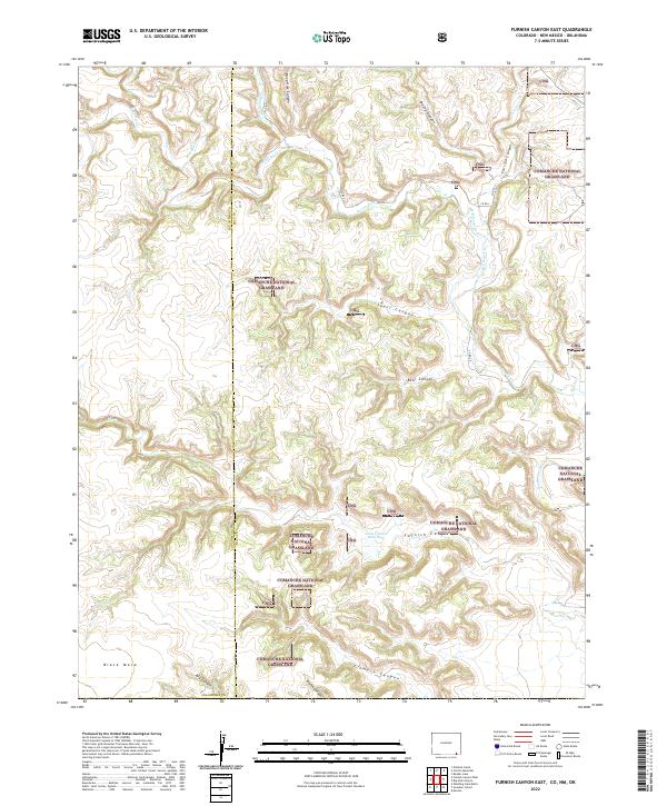 Furnish Canyon East, CO-NM-OK — USGS 7.5-minute topo (2022)
