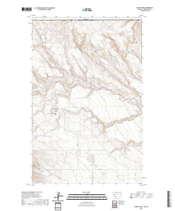 Laird School, MT-AB — USGS 7.5-minute topo (2024)