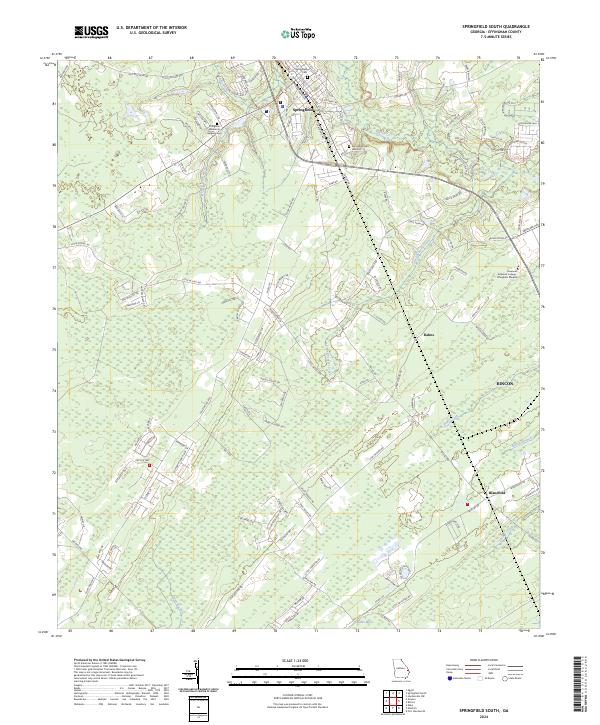 Springfield South, GA — USGS 7.5-minute topo (2024)