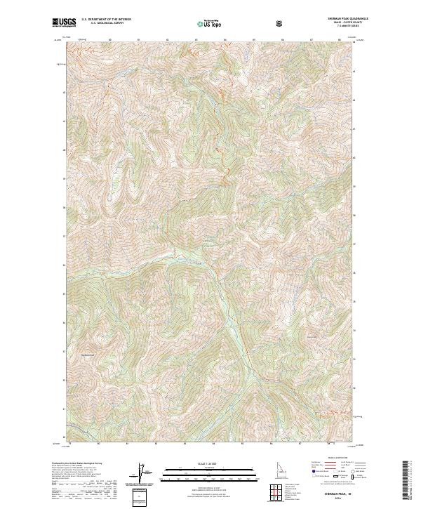 Sherman Peak, ID — USGS 7.5-minute topo (2024)