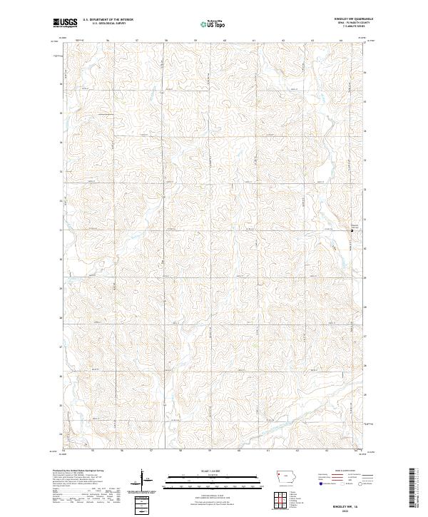 Kingsley NW, IA — USGS 7.5-minute topo (2022)