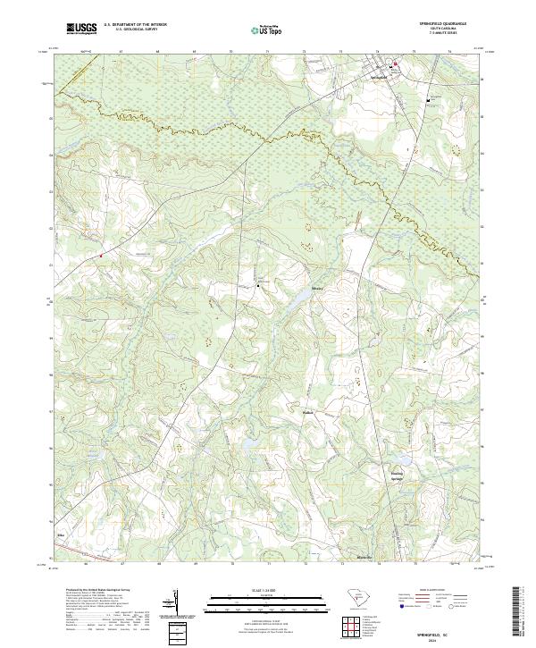 Springfield, SC — USGS 7.5-minute topo (2024)