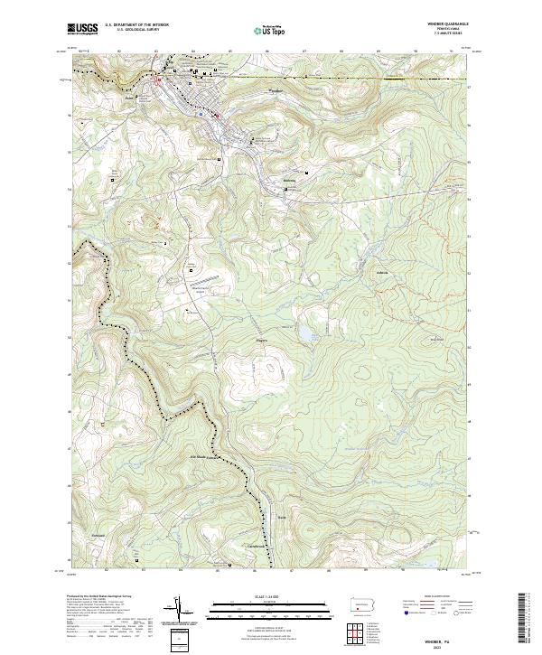 Windber, PA — USGS 7.5-minute topo (2023)