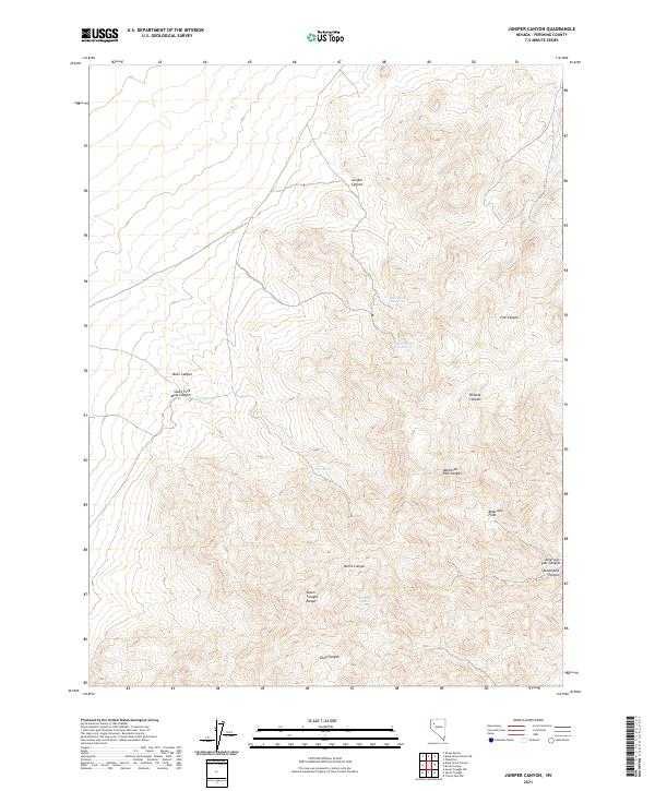 Juniper Canyon, NV — USGS 7.5-minute topo (2021)