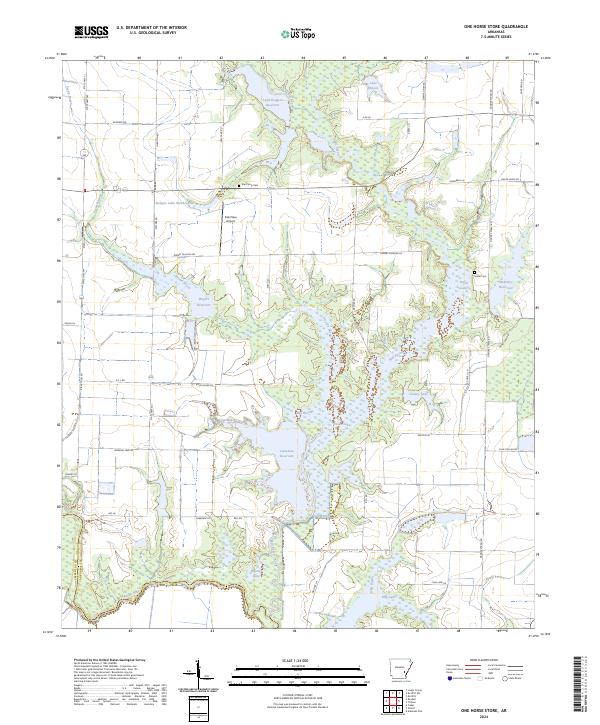 One Horse Store, AR — USGS 7.5-minute topo (2024)