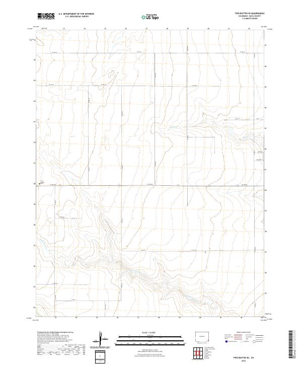 Two Buttes SE, CO — USGS 7.5-minute topo (2022)