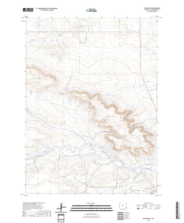 Kessler Gap, WY — USGS 7.5-minute topo (2023)