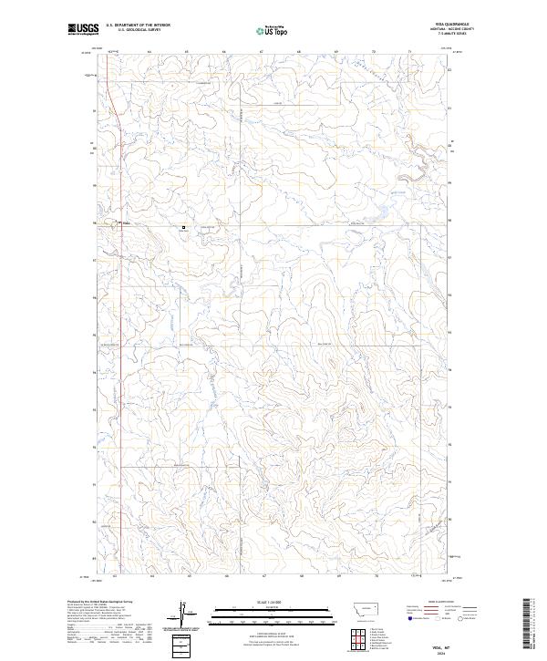 Vida, MT — USGS 7.5-minute topo (2024)