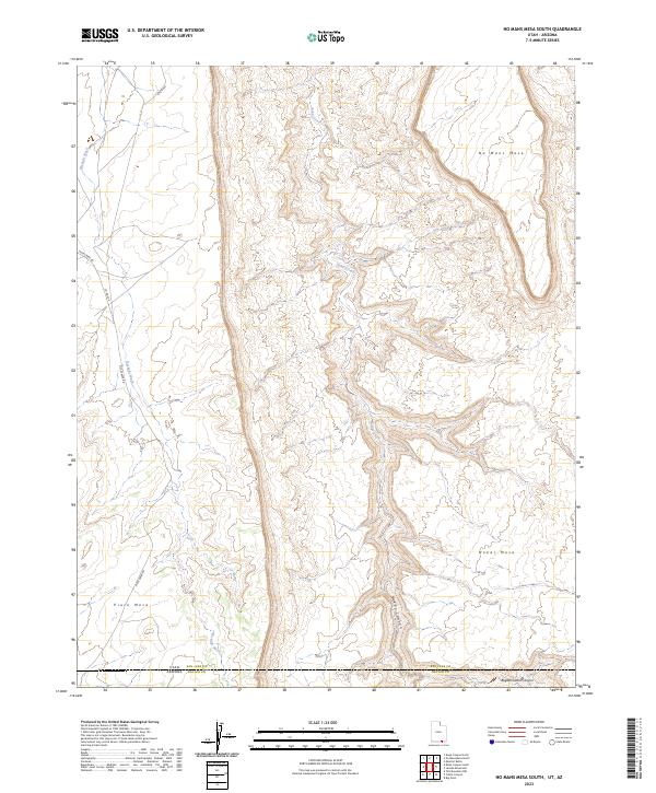 No Mans Mesa South, UT-AZ — USGS 7.5-minute topo (2023)