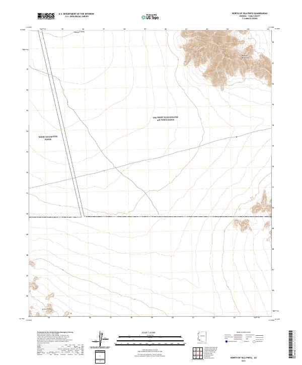 North of Isla Pinta, AZ — USGS 7.5-minute topo (2021)