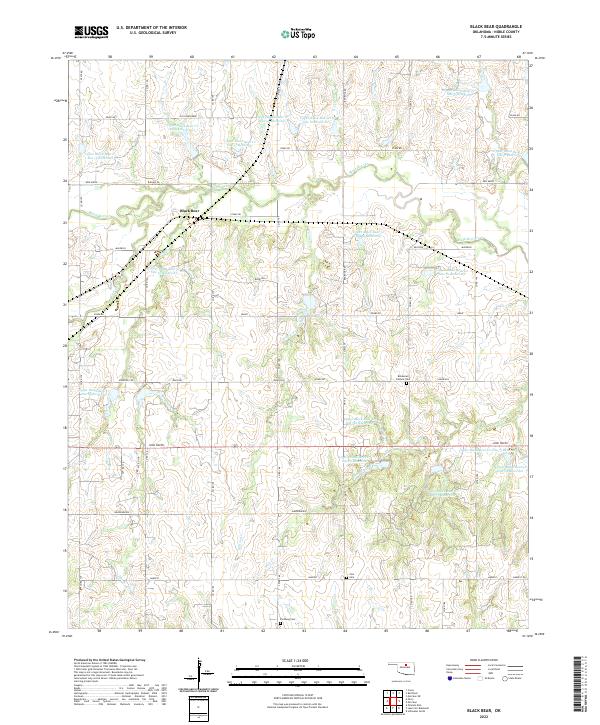 Black Bear, OK — USGS 7.5-minute topo (2022)