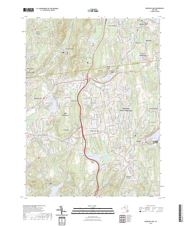 Mohegan Lake, NY — USGS 7.5-minute topo (2023)