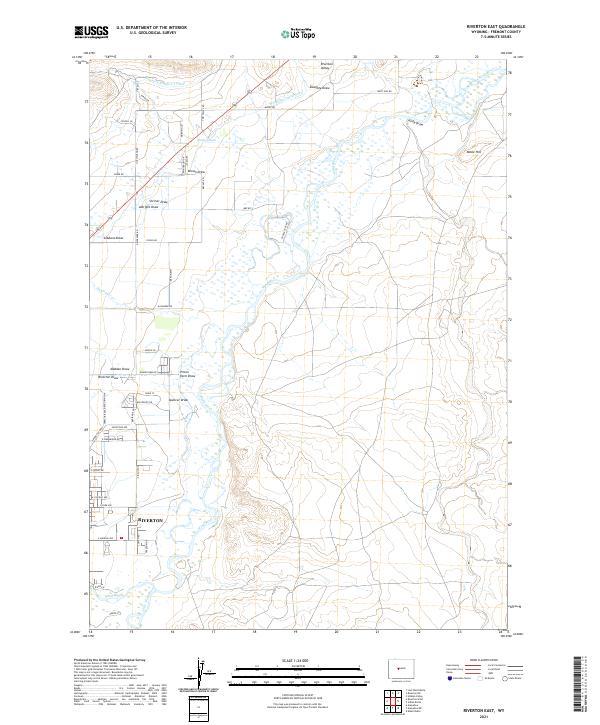 Riverton East, WY — USGS 7.5-minute topo (2021)