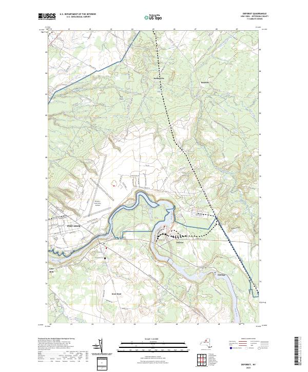 Deferiet, NY — USGS 7.5-minute topo (2023)