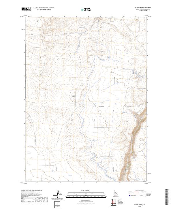 Yahoo Creek, ID — USGS 7.5-minute topo (2023)