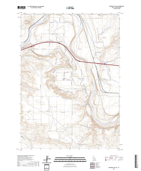 Pasadena Valley, ID — USGS 7.5-minute topo (2023)