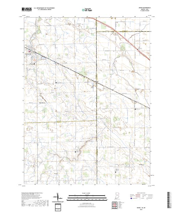 Dixon, IN-OH — USGS 7.5-minute topo (2022)