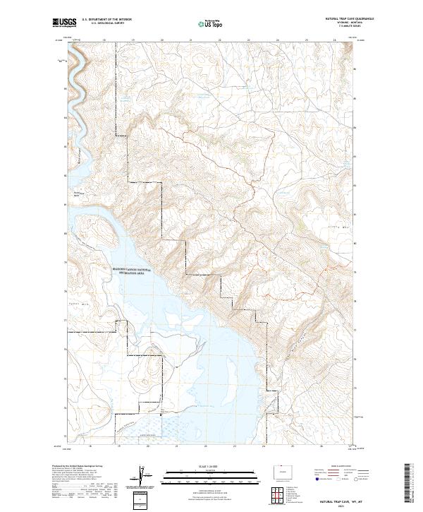 Natural Trap Cave, WY-MT — USGS 7.5-minute topo (2021)