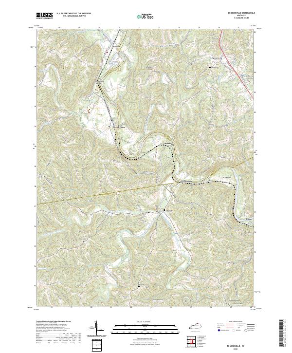 De Mossville, KY — USGS 7.5-minute topo (2022)