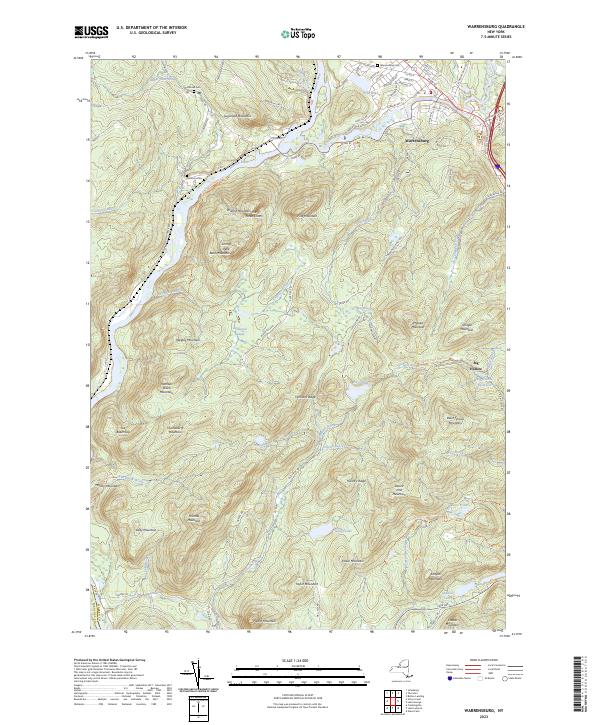 Warrensburg, NY — USGS 7.5-minute topo (2023)