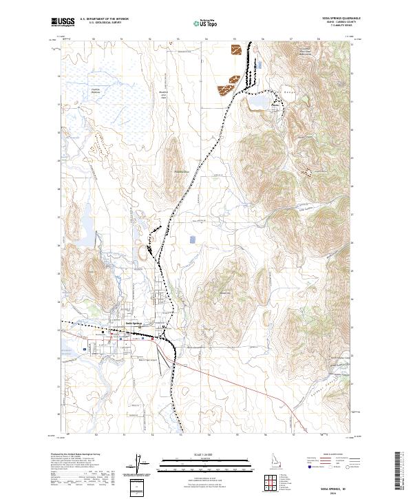 Soda Springs, ID — USGS 7.5-minute topo (2024)