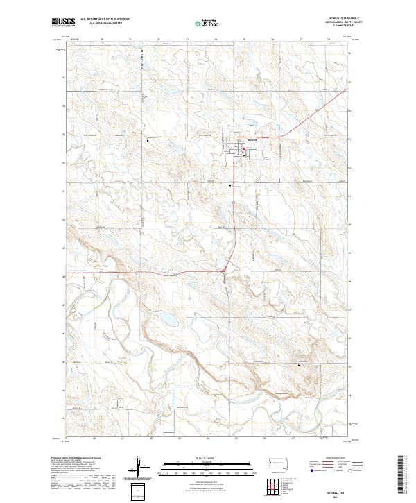 Newell, SD — USGS 7.5-minute topo (2021)