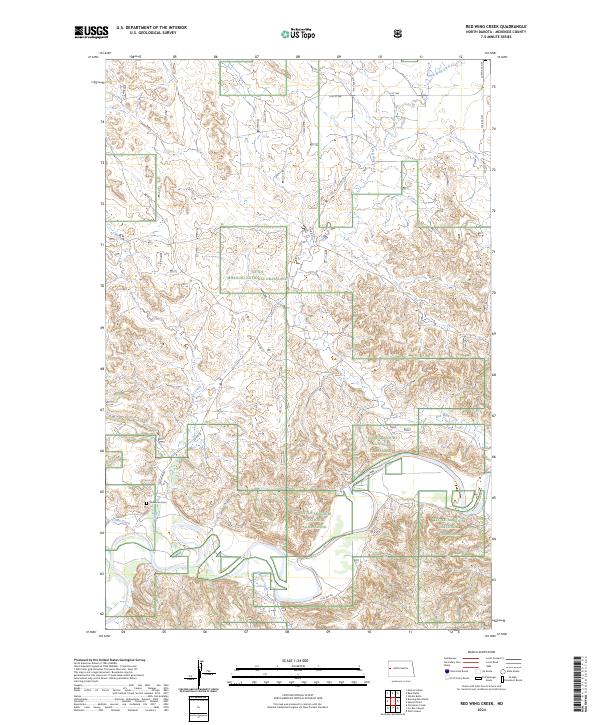 Red Wing Creek, ND — USGS 7.5-minute topo (2024)