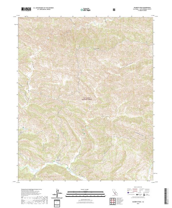 Hildreth Peak, CA — USGS 7.5-minute topo (2021)