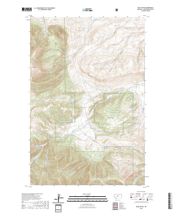 Wolf Butte, MT — USGS 7.5-minute topo (2024)