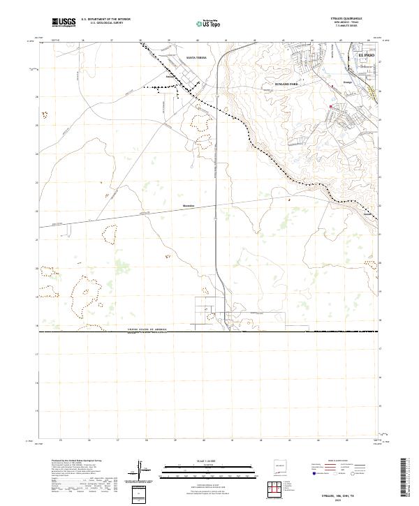 Strauss, NM,CHH, TX — USGS 7.5-minute topo (2023)