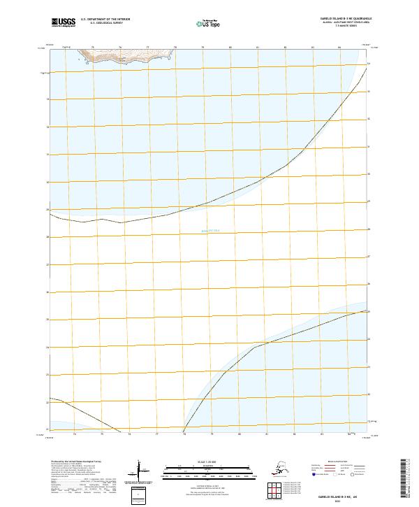 Gareloi Island B-3 NE, AK — USGS 7.5-minute topo (2021)