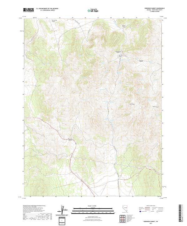 Robinson Summit, NV — USGS 7.5-minute topo (2021)